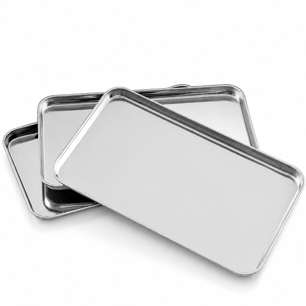Stainless Steel Prep Tray – 22.5 × 15 × 1 cm