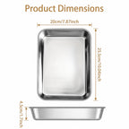 Stainless Steel Prep Tray - 25.5 x 20 x 4.5cm