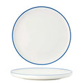 Tablekraft Core Round Plate Walled Lip Royal Blue Rim 270x26mm