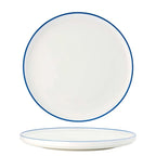 Tablekraft Core Round Plate Walled Lip Royal Blue Rim 270x26mm