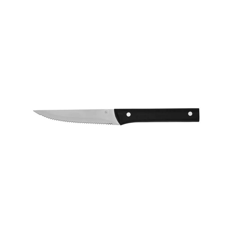 Tablekraft Steak Knives Tempo Black Plastic Handle Pointed Tip