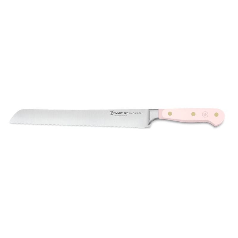 Wusthof Classic Bread Knife Double Serrated 23cm - Pink Himalayan Salt