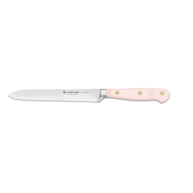 Wusthof Classic Serrated Utility Knife 14cm - Pink Himalayan Salt